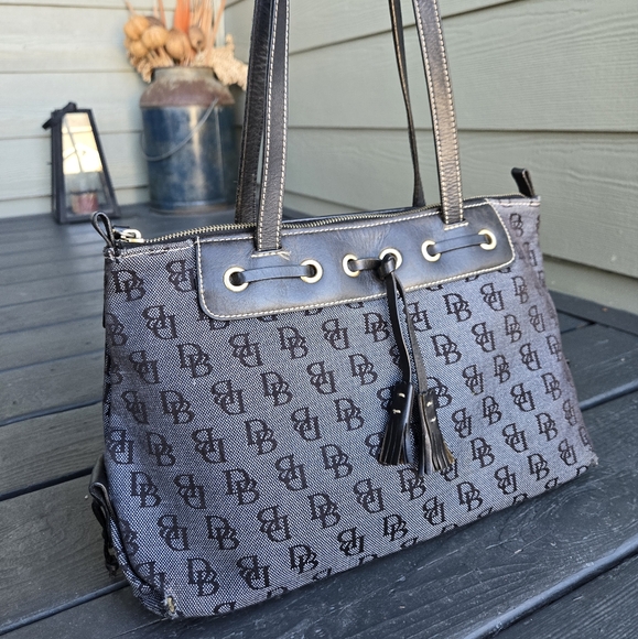 Dooney & Bourke Monogram Tassel Tote - Picture 3 of 16